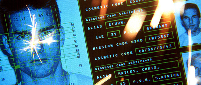 Mission: Impossible main title sequence, 1996 Client: Paramount Pictures; Design firm: RGA/LA Mission: Impossible main title sequence, 1996 Client: Paramount Pictures; Design firm: RGA/LA