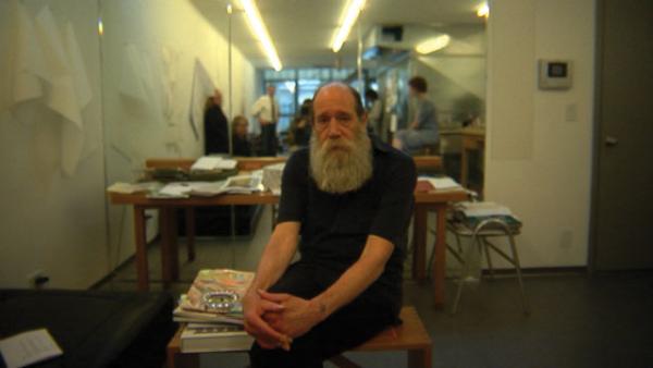 Still from "Design Matters: Lawrence Weiner," from the Artist Series (2005-2011) Still from "Design Matters: Lawrence Weiner," from the Artist Series (2005-2011)