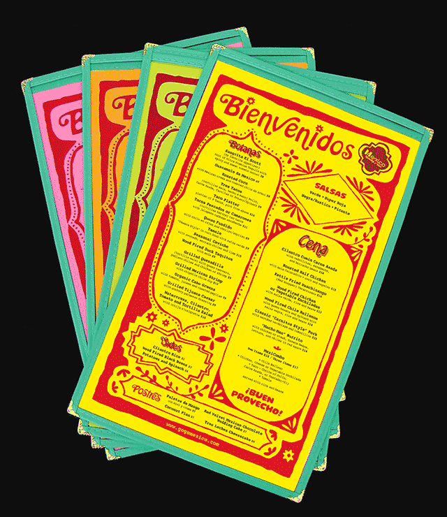 Mexico Restaurante y Barra menus, 2006 Client: Larry Nicola; Design firm: AdamsMorioka Mexico Restaurante y Barra menus, 2006 Client: Larry Nicola; Design firm: AdamsMorioka